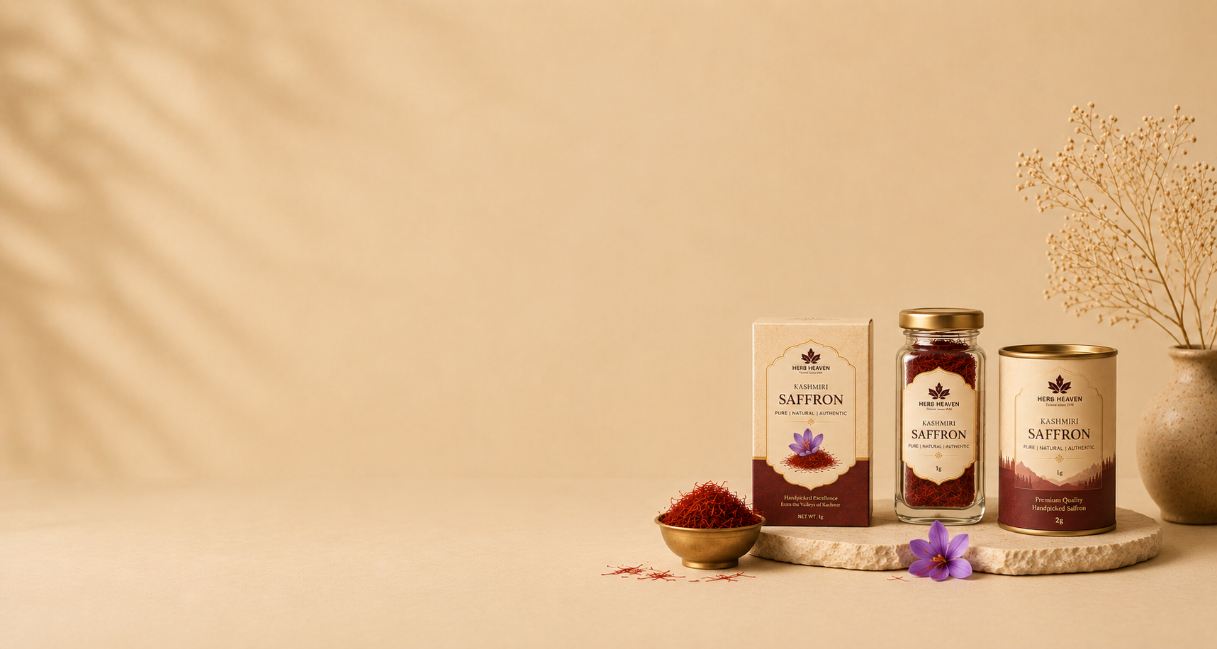 Herb Heaven Kashmiri saffron packaging